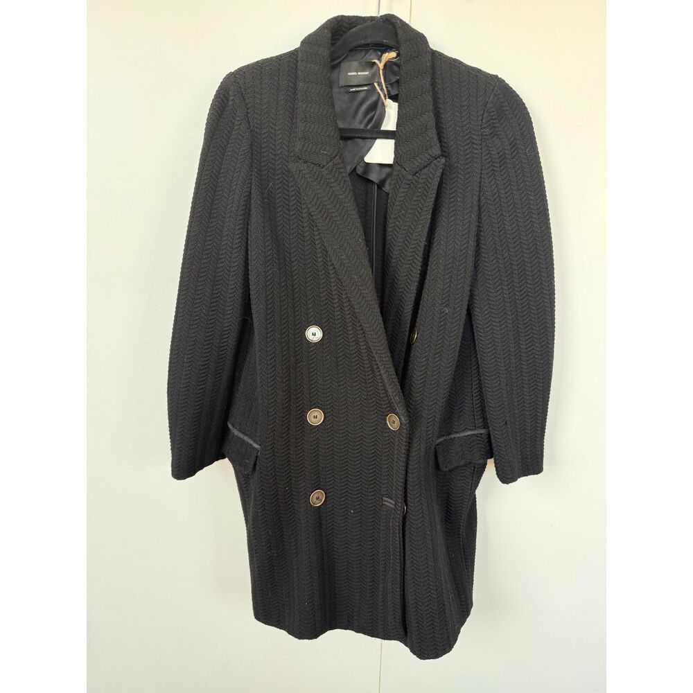 ISABEL MARANT - BLACK CROCHET DOUBLE BREASTED BLAZER - sz 36